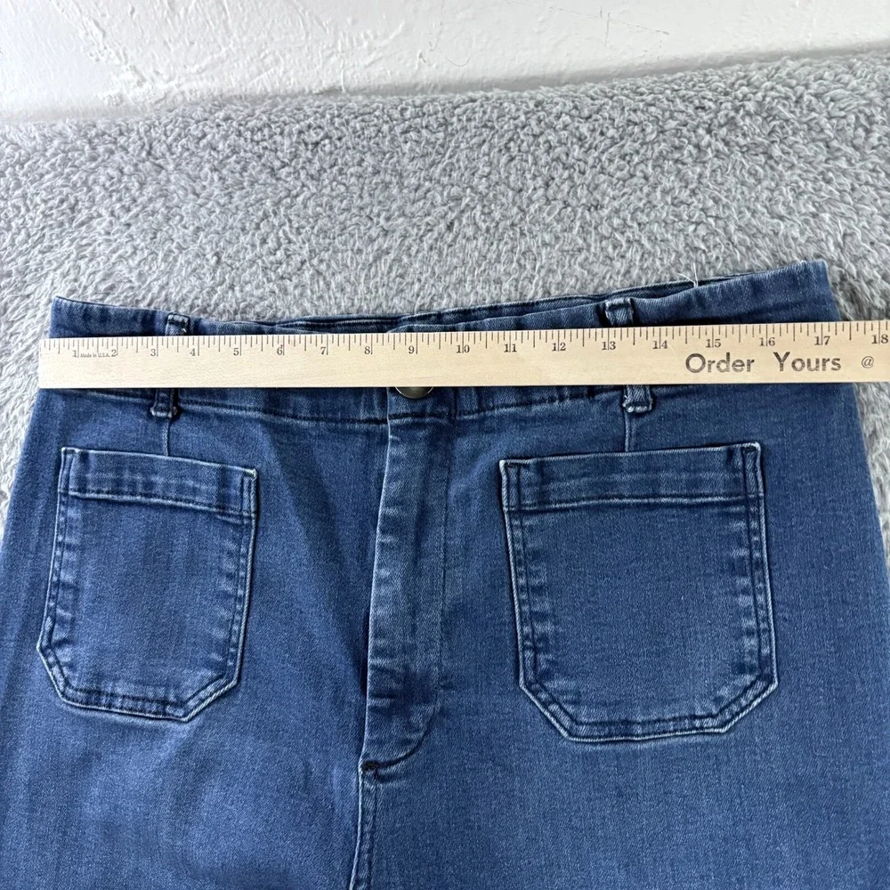 Pilcro Wide Leg Jeans in Dark Blue